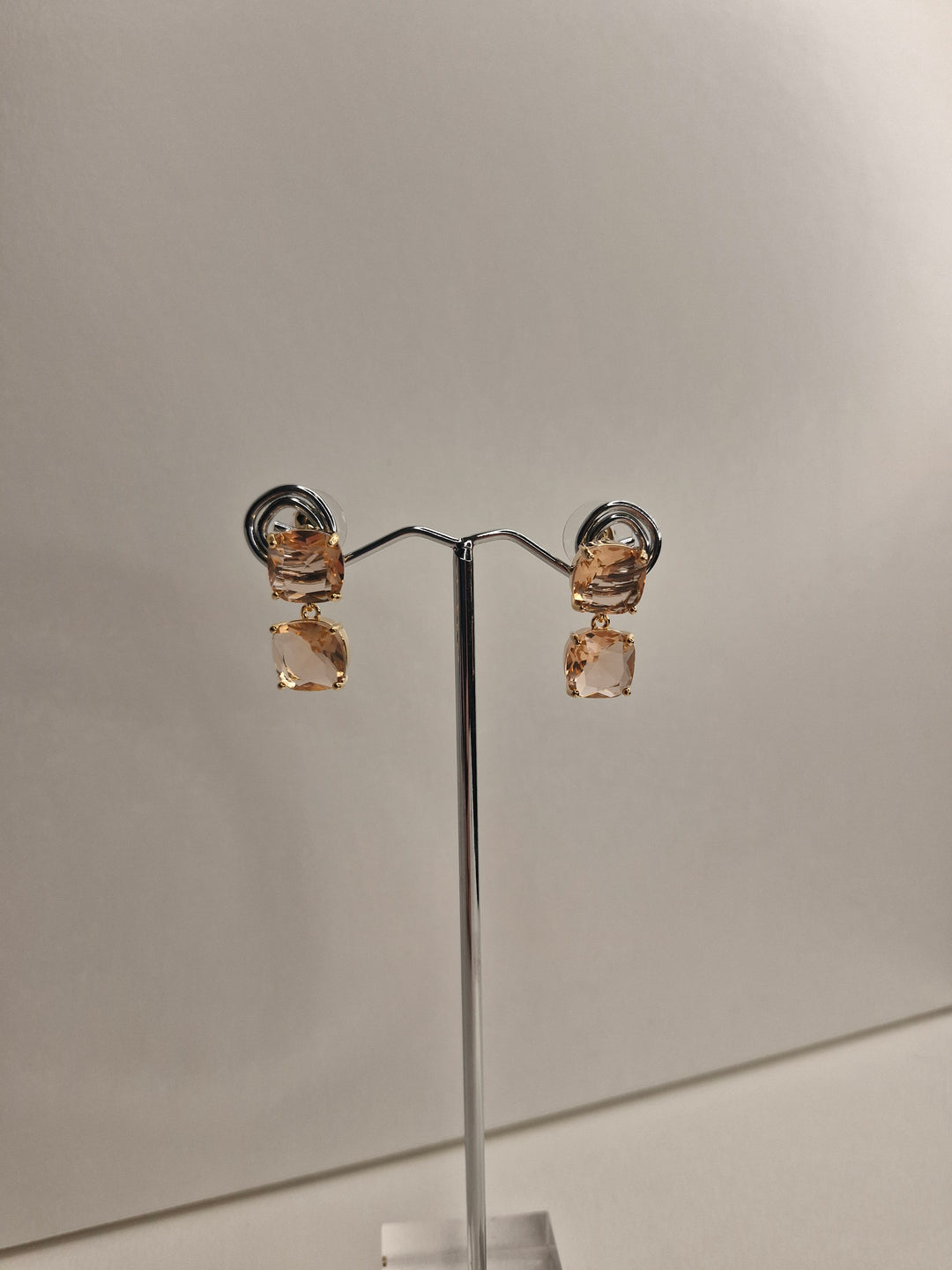 De Cavalier Champagne crystal earrings 521