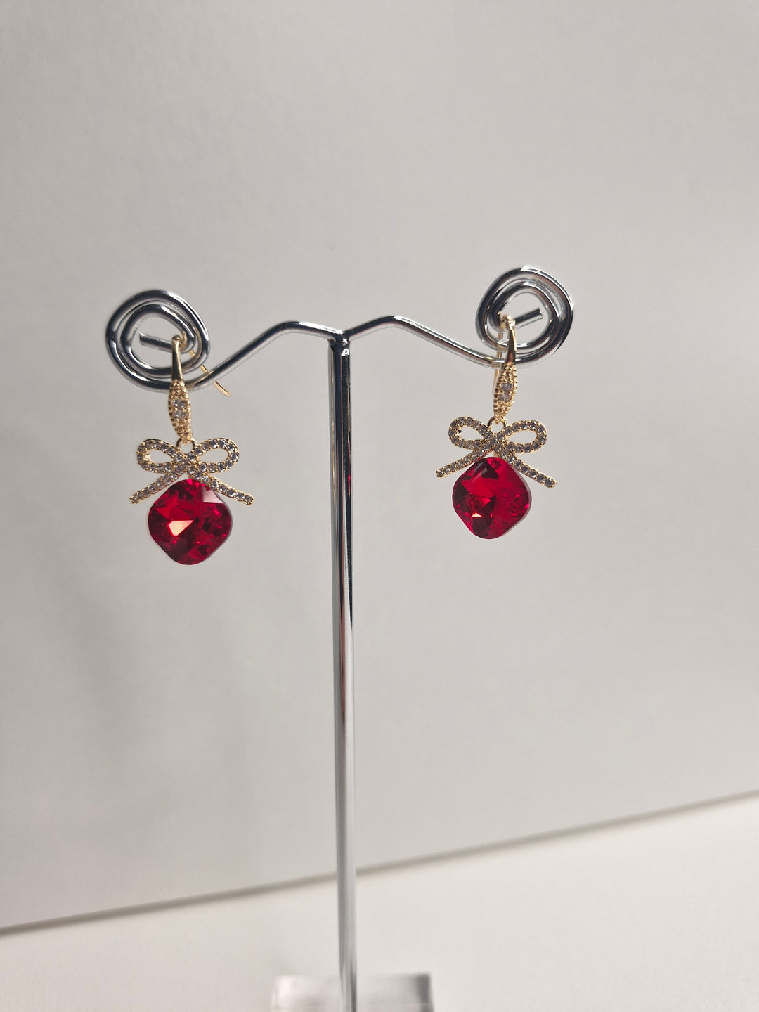 De Cavalier Red crystal earrings 570