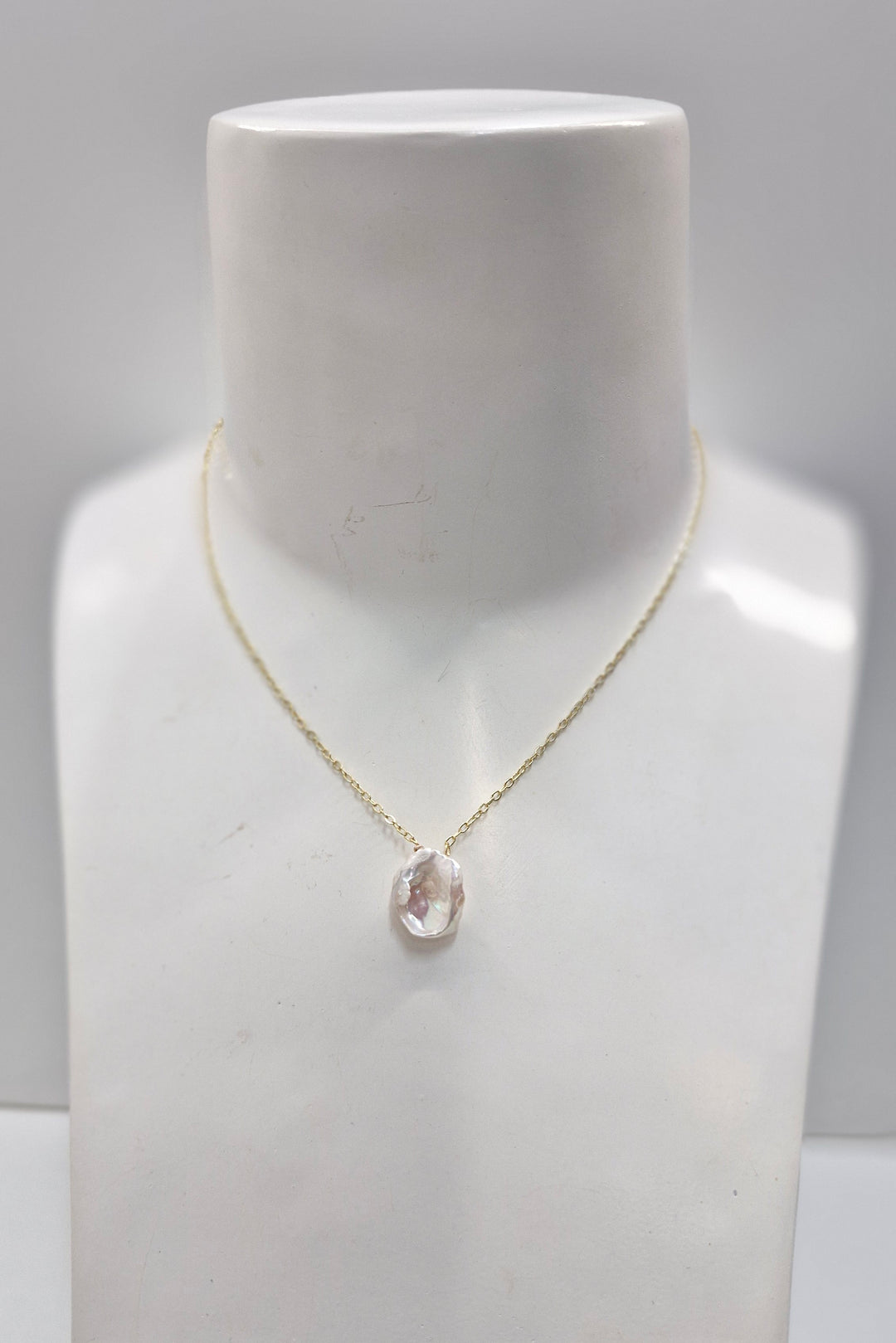 Adorne Fine Chain Pearl Necklace AND2447