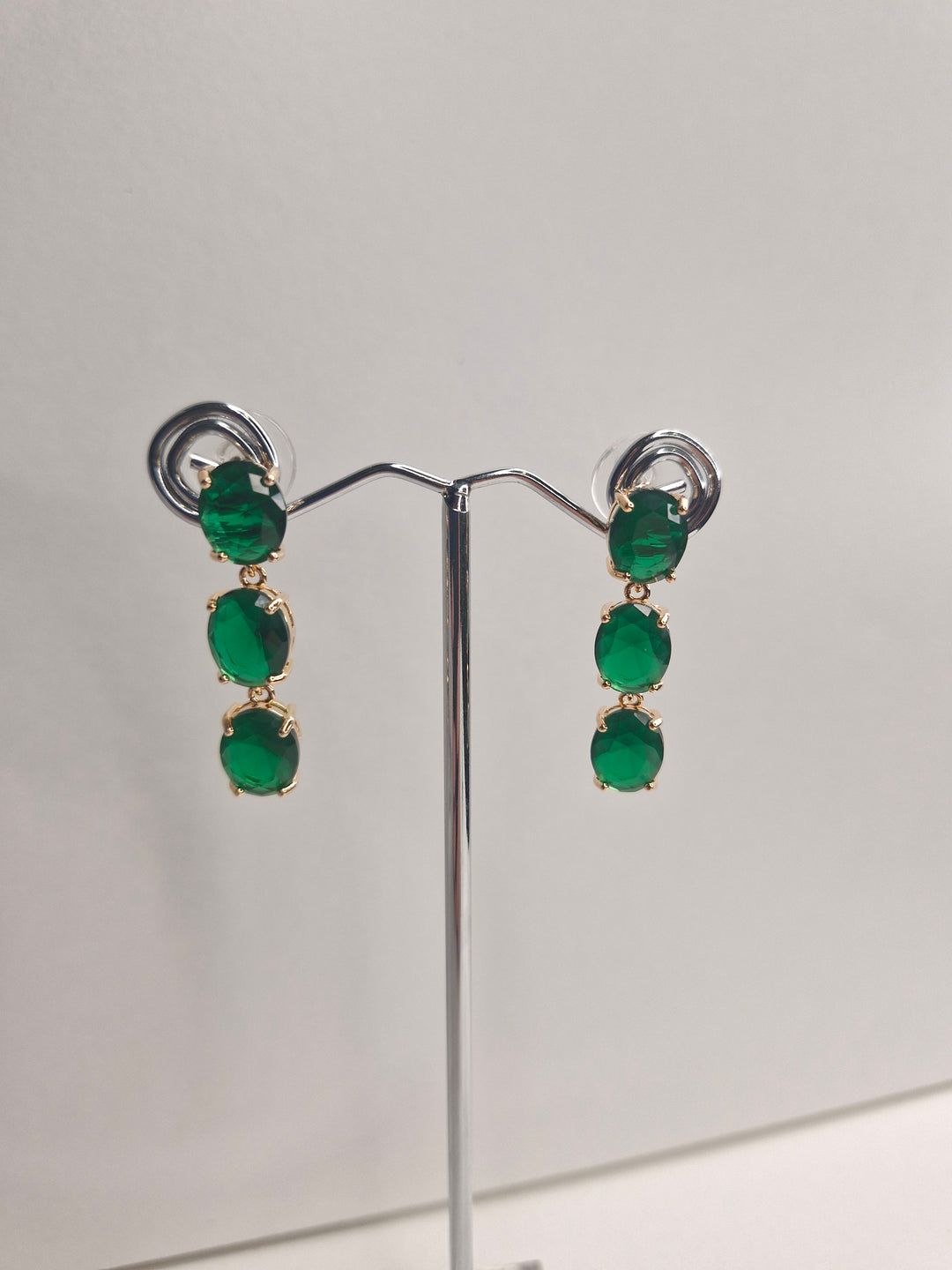 De Cavalier Emerald crystal earrings 575