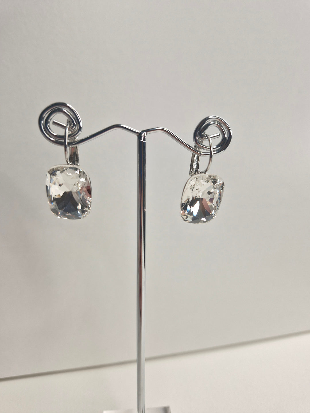 De Cavalier Silver and Clear crystal earrings 62