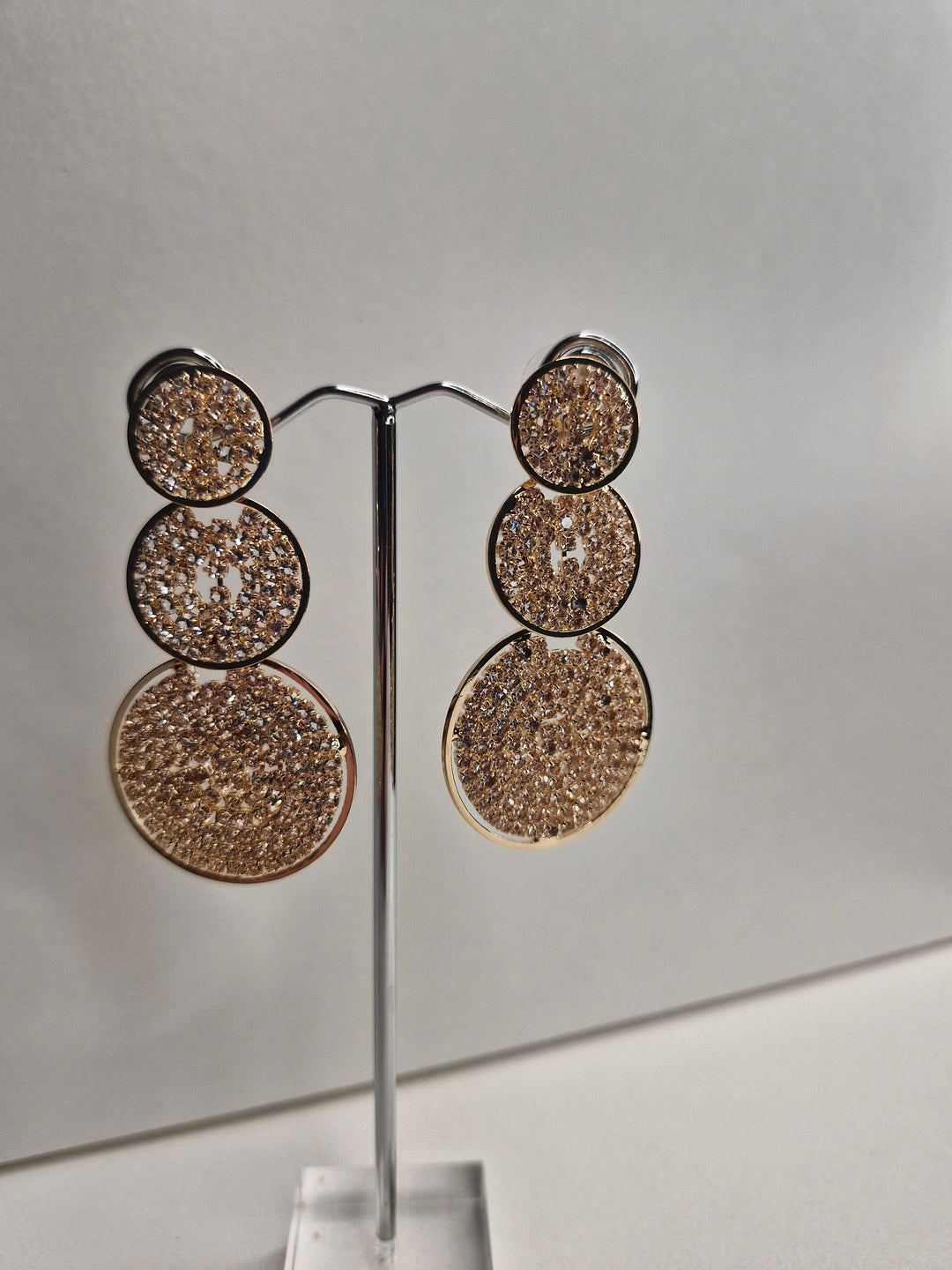 De Cavalier Gold and Diamante earrings 353
