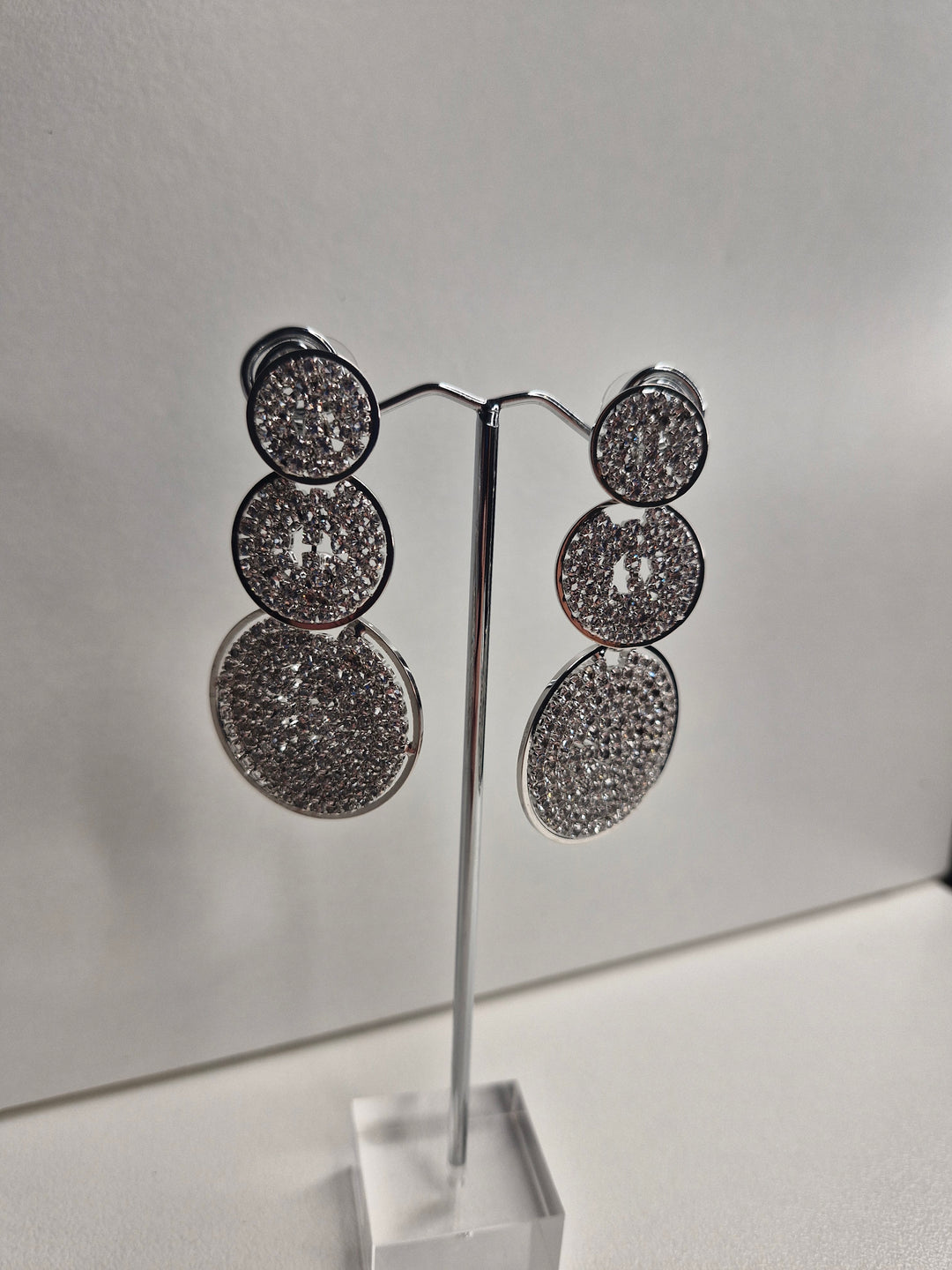 De Cavalier Silver and Diamante earrings 631