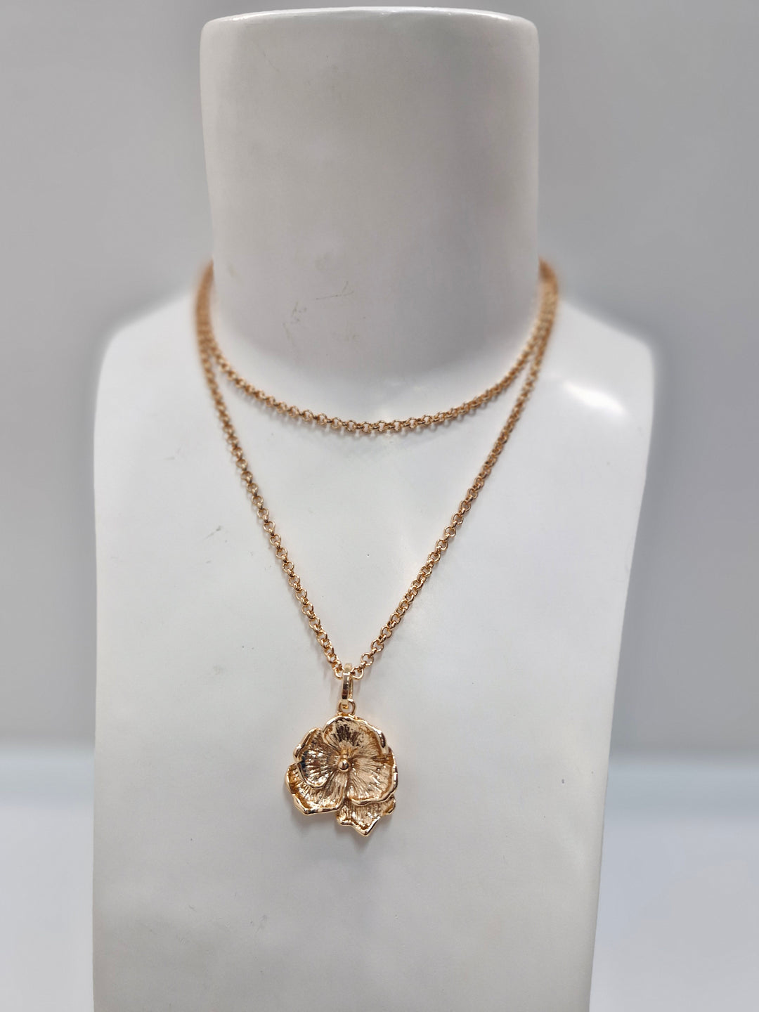 Adorne Long Pansy Pendant Necklace AND2166