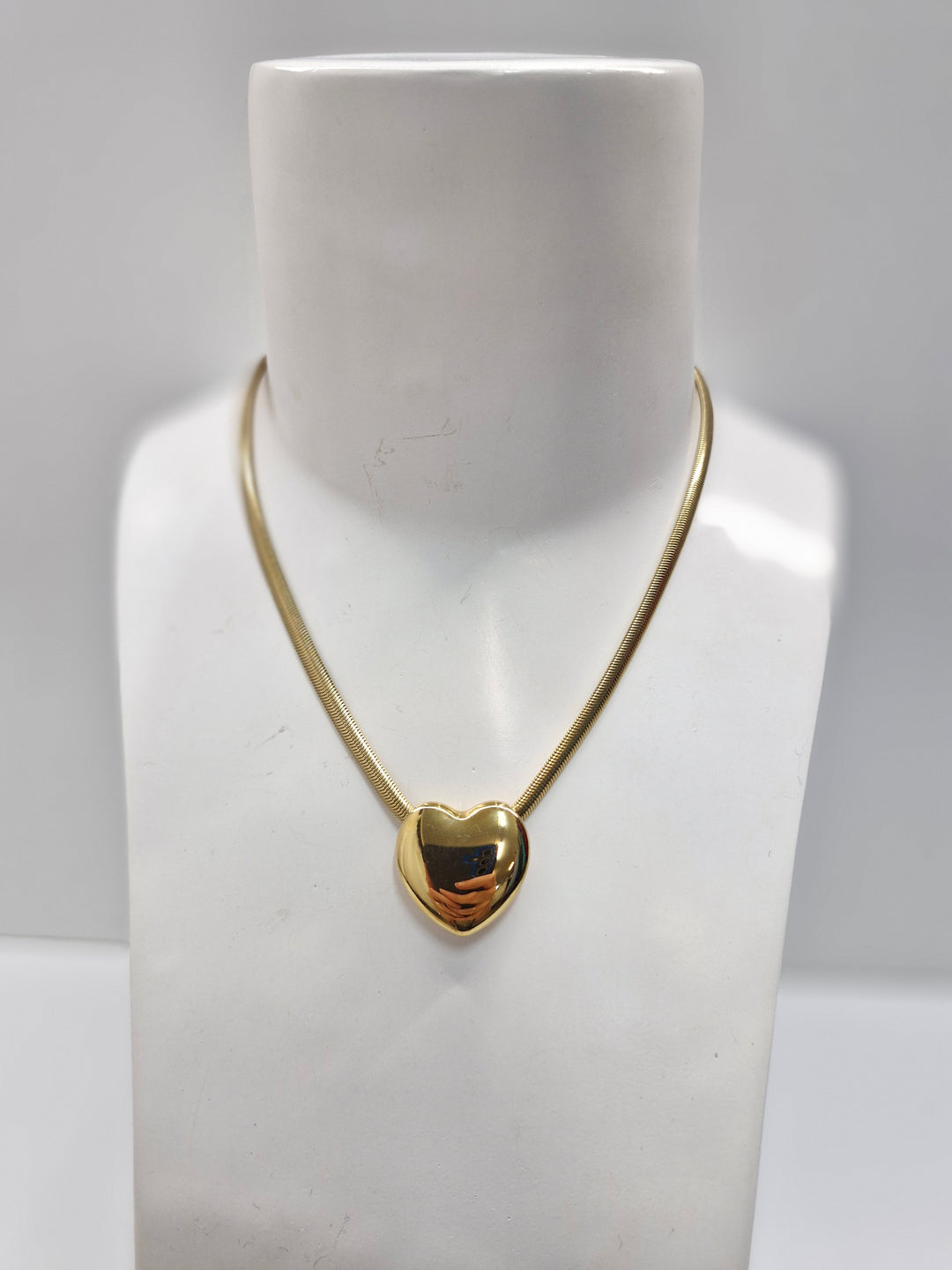 Adorne Heart Centre Short Snake Necklace AND2503