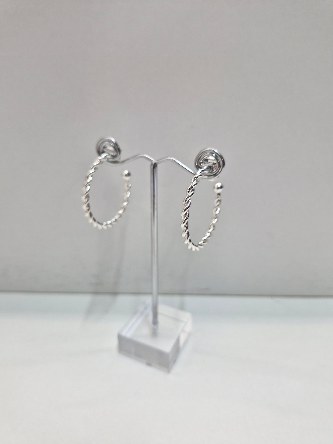 Adorne Twist Metal Hoop Earrings AED3745