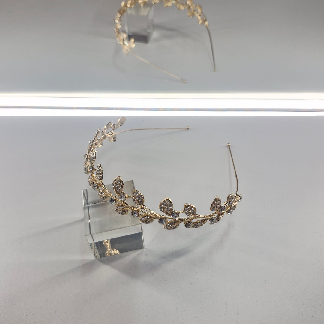 R7 Metal Leaf Headband in Gold 127
