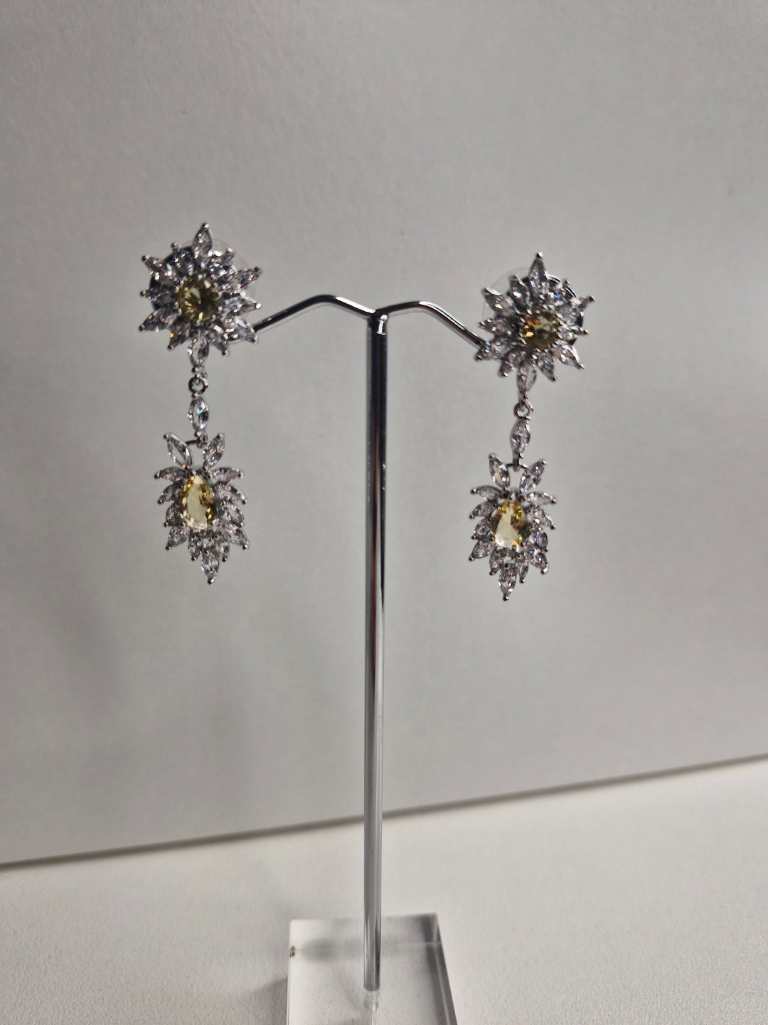 De Cavalier Yellow crystal earrings 373