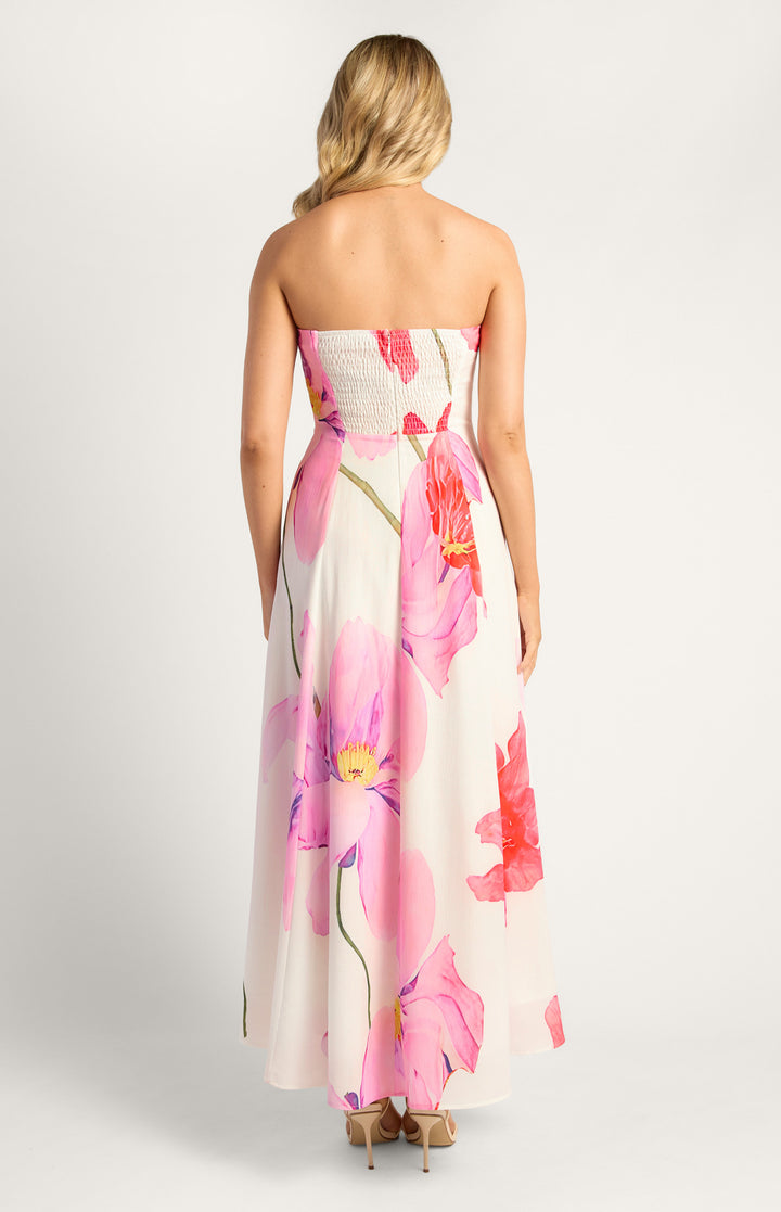 Style State Wildflower Floral Print Strapless Dress