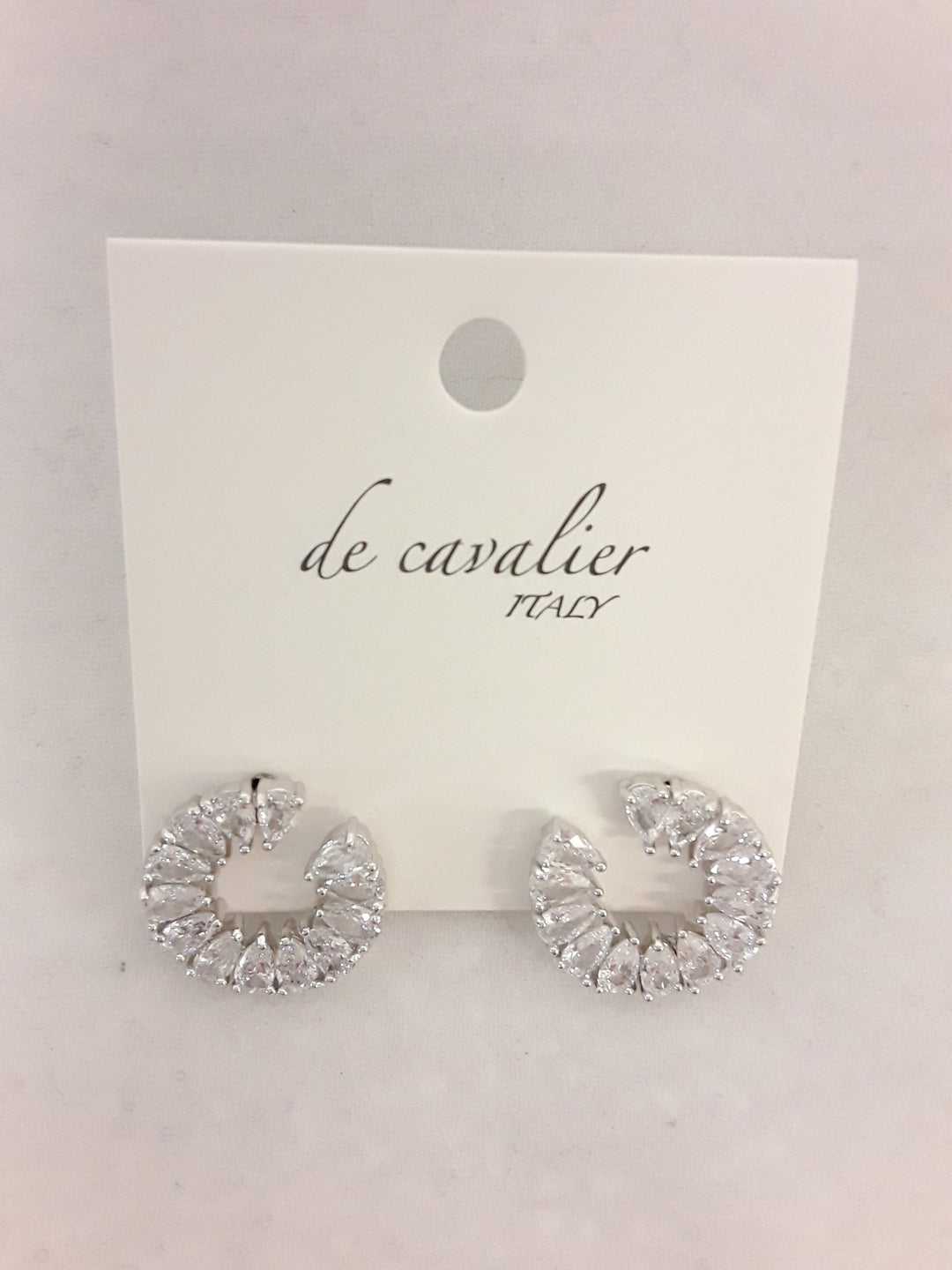 De Cavalier cubic zirconia circle earrings 461