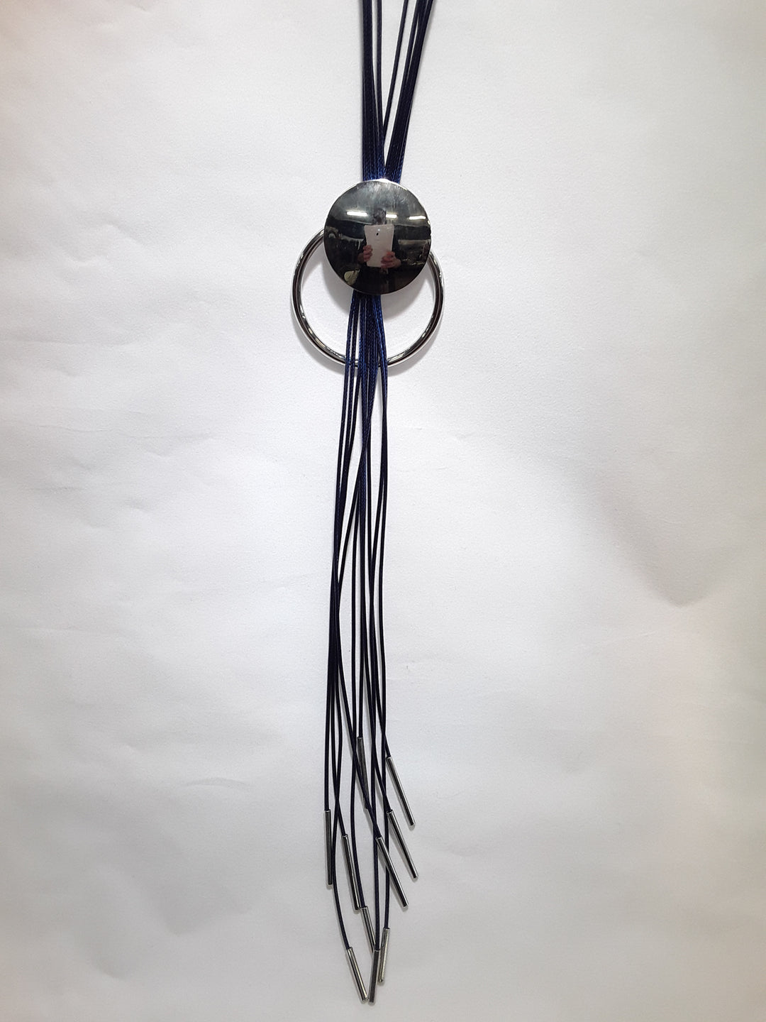 De Cavalier Necklace blue and silver tassles 295