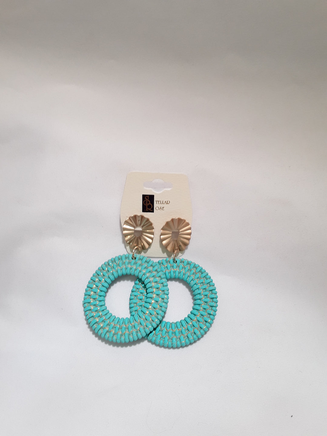 Stellar Rose mint green drop earrings 61920