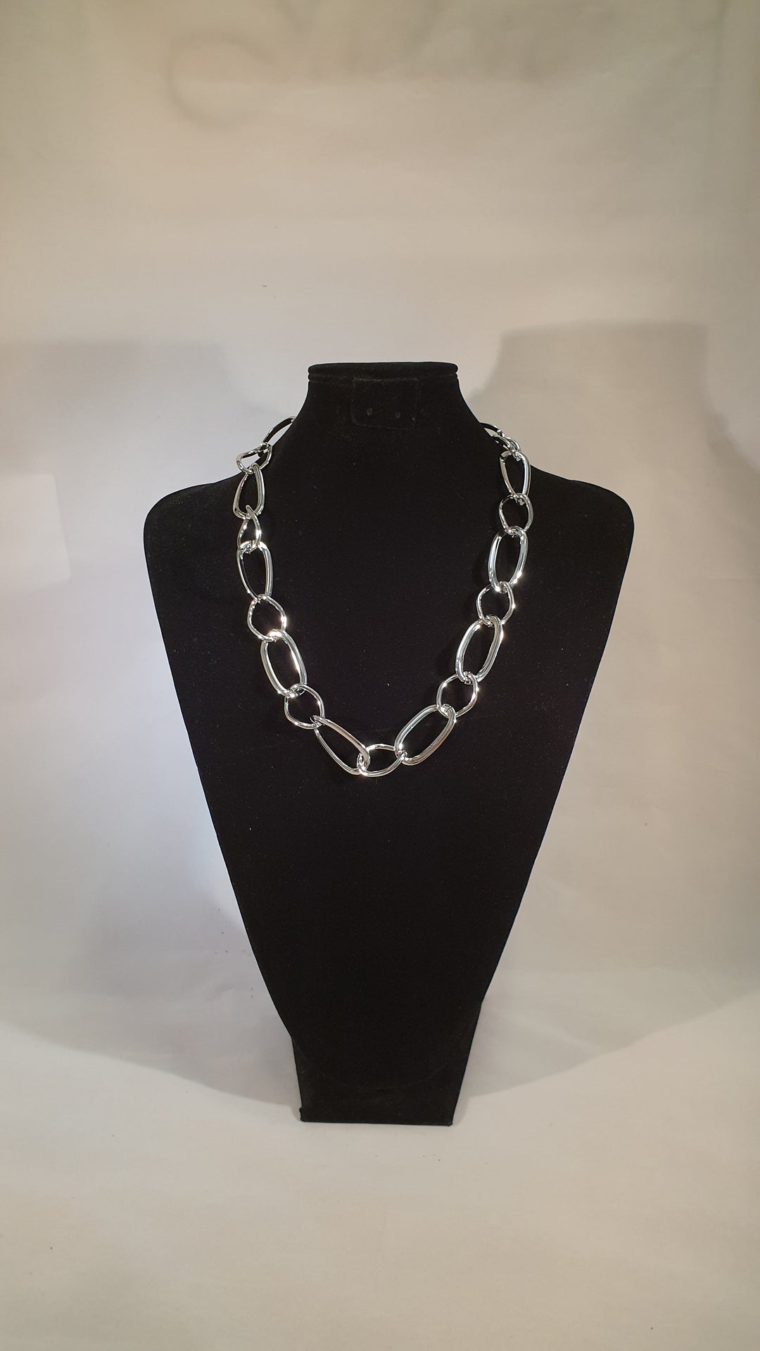 Stellar Rose Silver large links necklace 64008