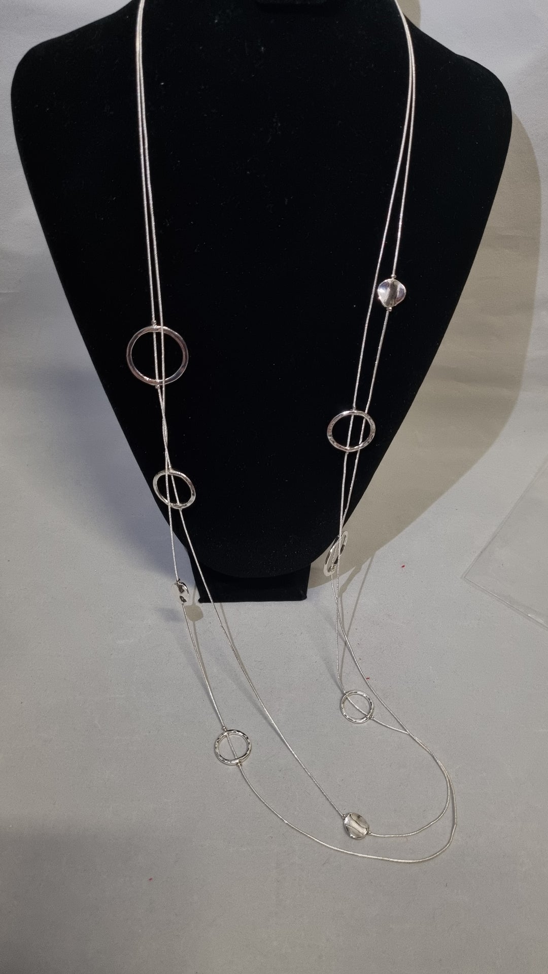 Stellar Rose Silver long necklace 70071