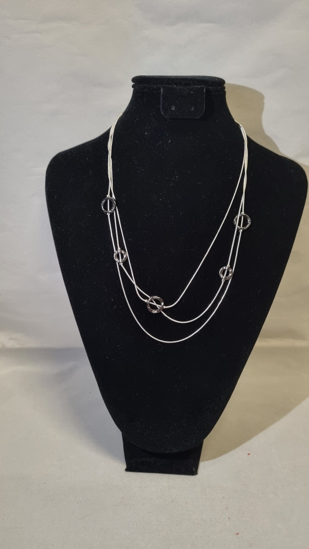 Stellar Rose Silver and pewter necklace 67047