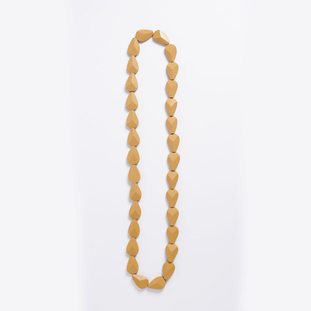 Rare Rabbit Koala Faceted Y Long Necklace in Butterscotch