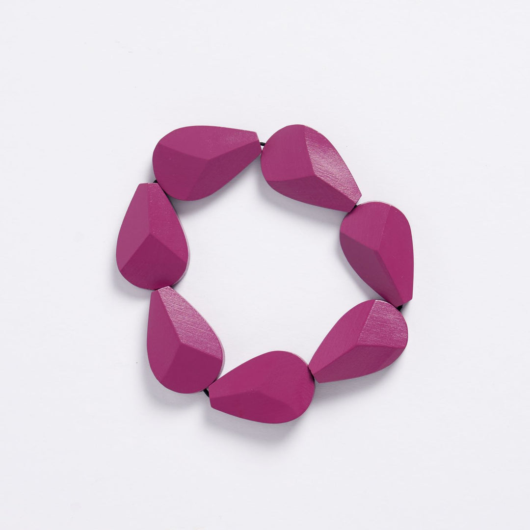 Rare Rabbit Koala Faceted Y Bracelet in Magenta