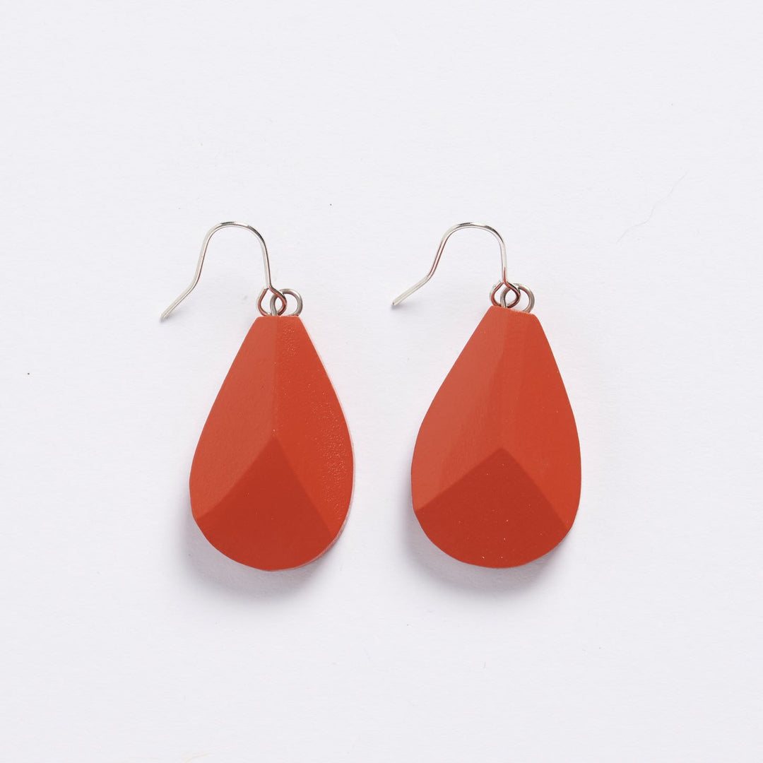 Rare Rabbit Koala Faceted Y Earrings in Rust