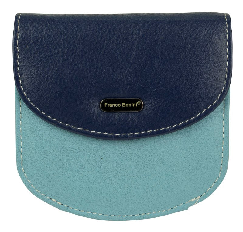 Franco Bonini- Rounded Coin Purse 9301 in Blue Multi