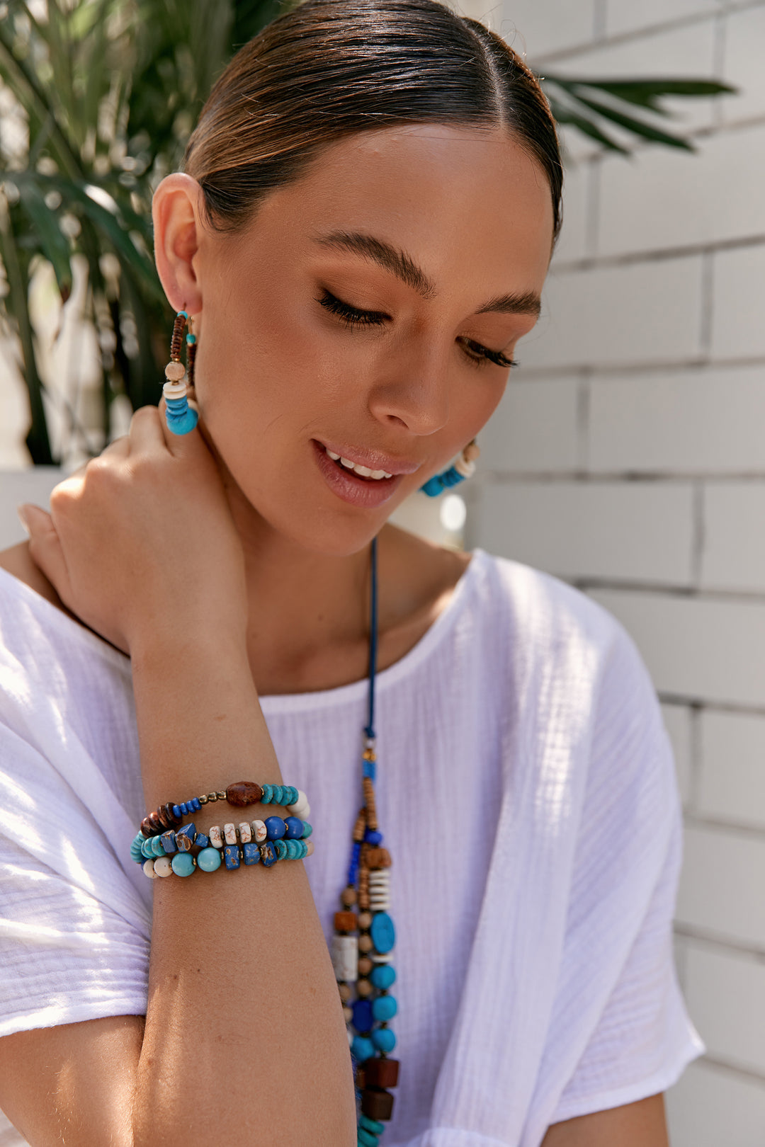 Adjustable Stone Mix Bracelet