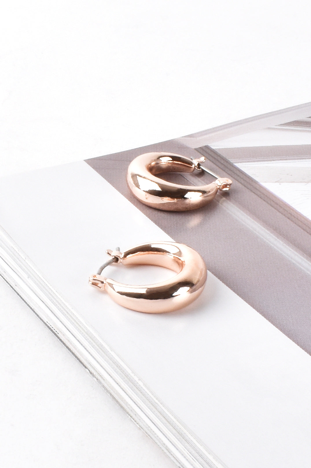 Adorne Rose Gold Hoop Earring 2324