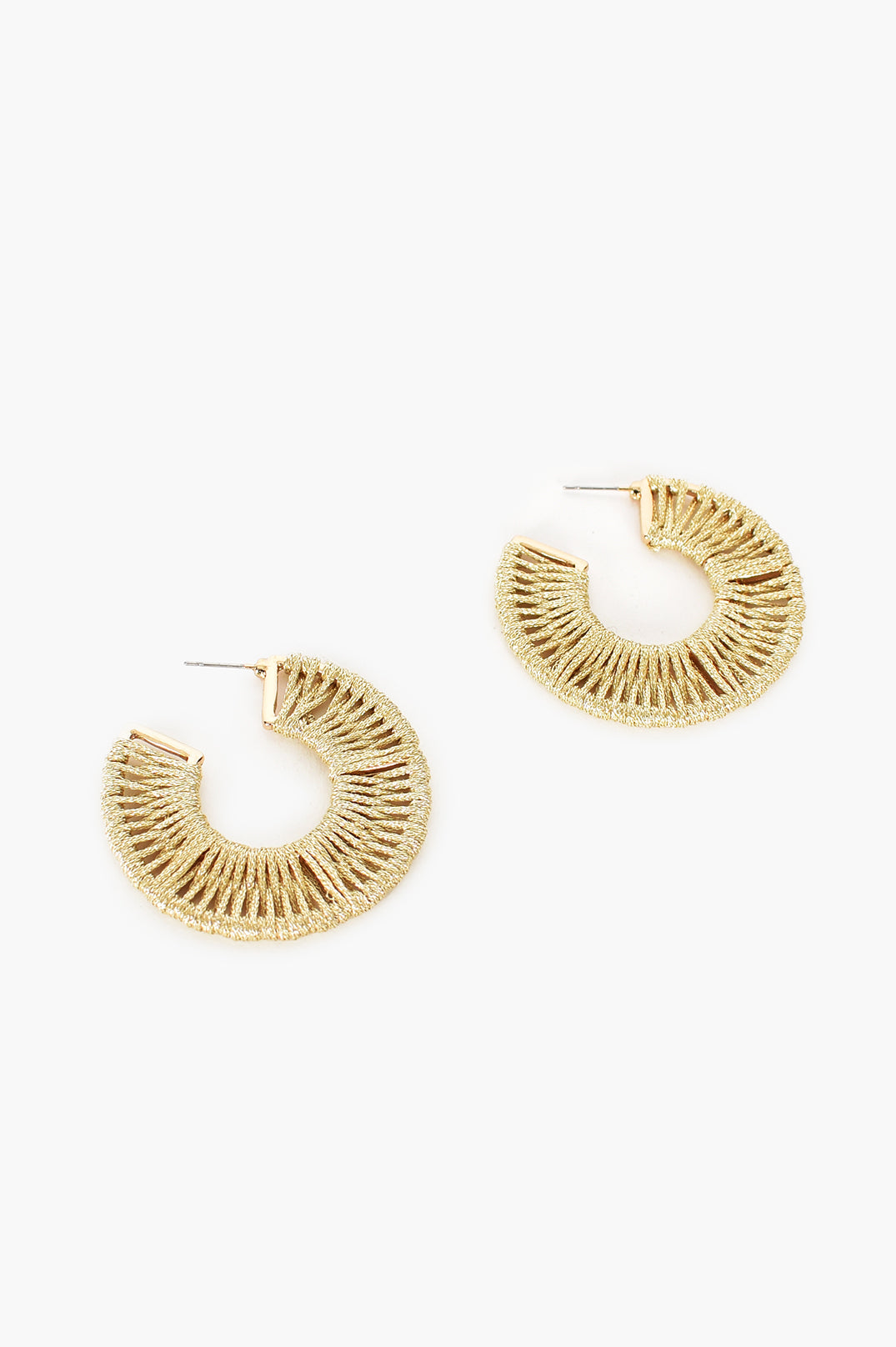 Metallic Geo Hoop Gold