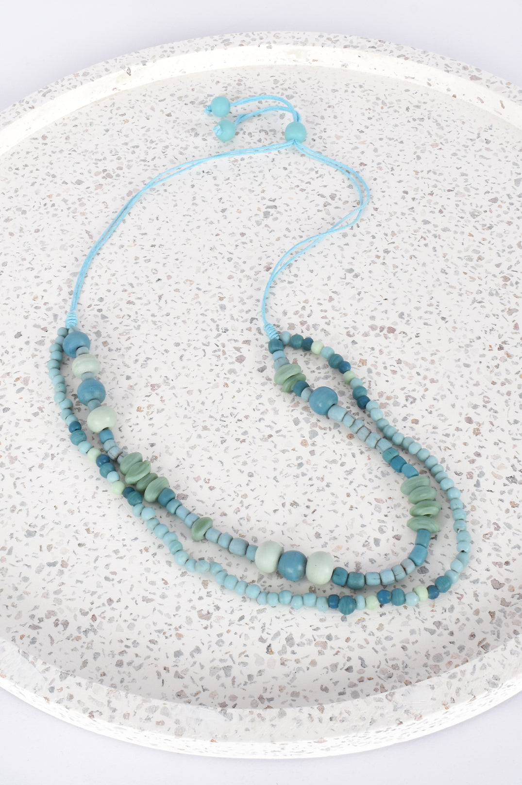 Adorne Sicily Multi Strand Necklace in Teal Multi ANA2547
