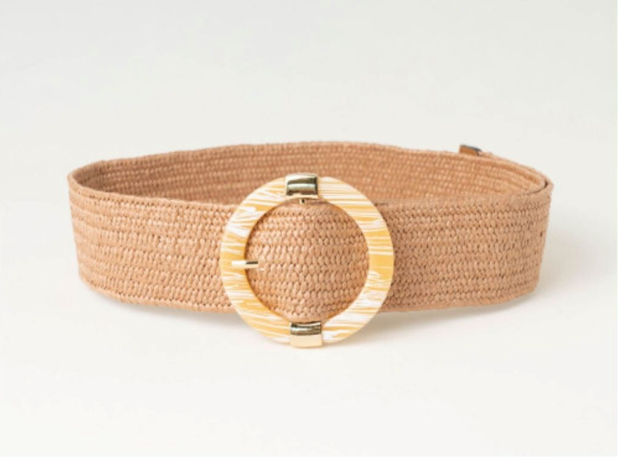 All That Glitters Caramel Stretch Woven Belt ATG7281