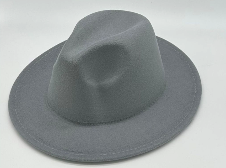 Label Of Love Grey Felt Fedora Hat ATG7425