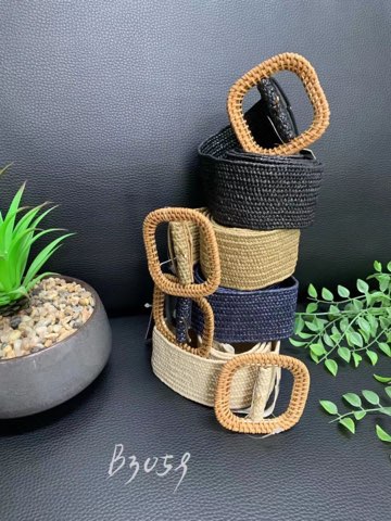 Stretch Braided belt in Black