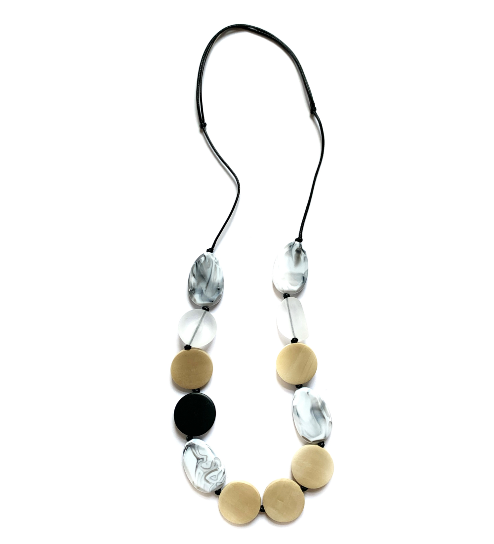 Zoda Timber and Resin Adjustable Length Necklace