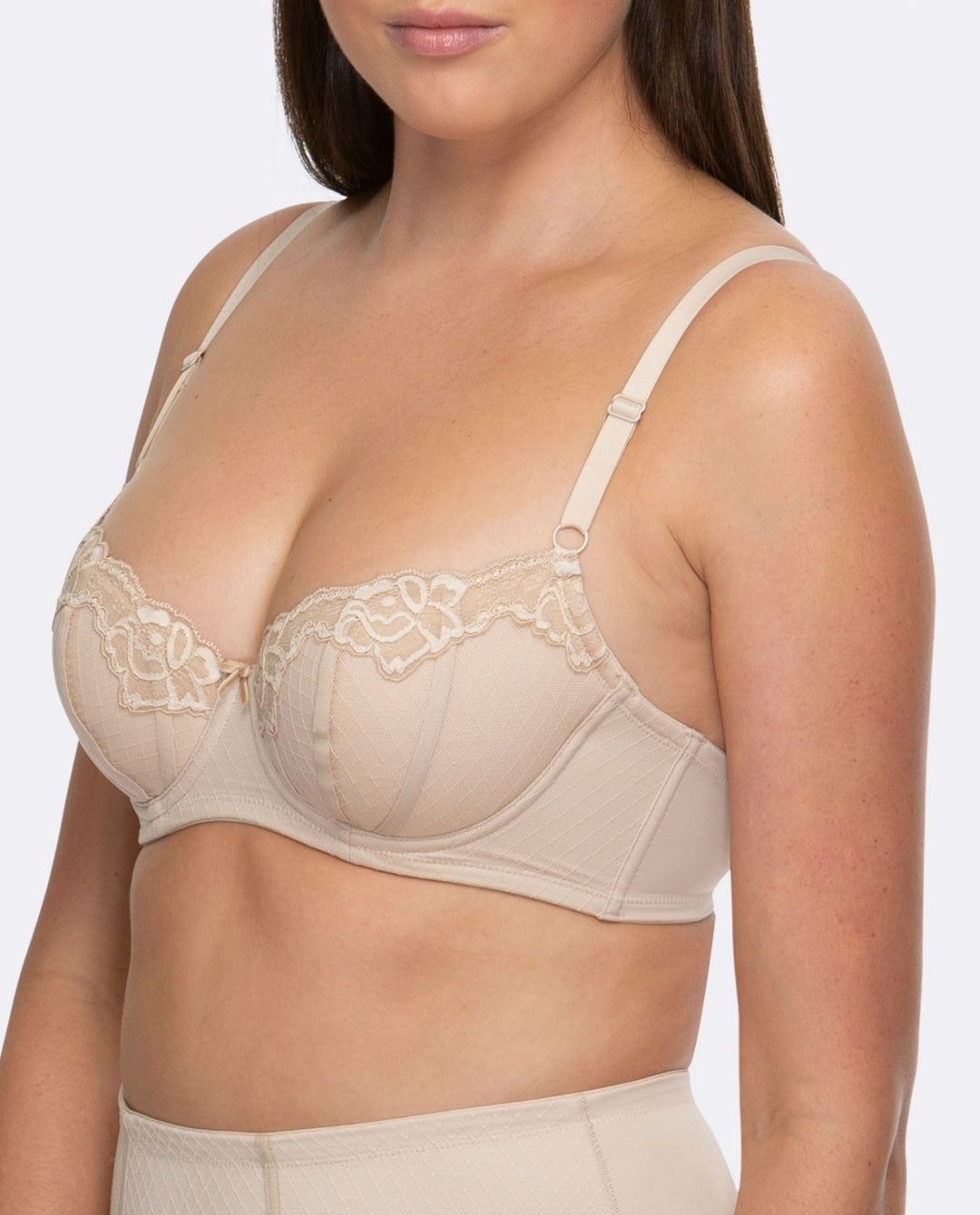 Hush Hush Whisper Padded Balcony Bra in Nude HH021