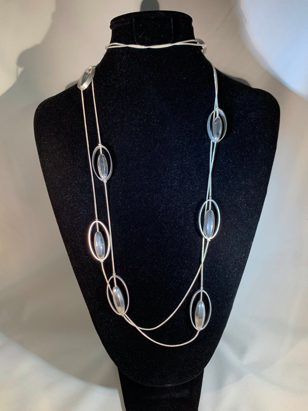 Stellar Rose Silver Necklace Long 67044