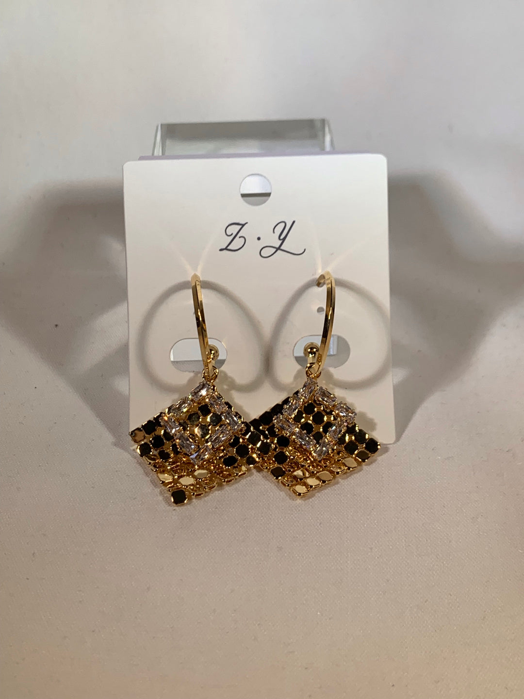 De Cavalier Gold Square Earring 352