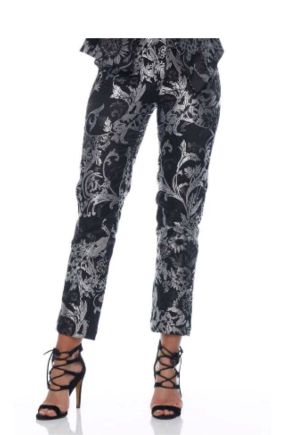 Pink Ruby Palace Pants Silver Embossed