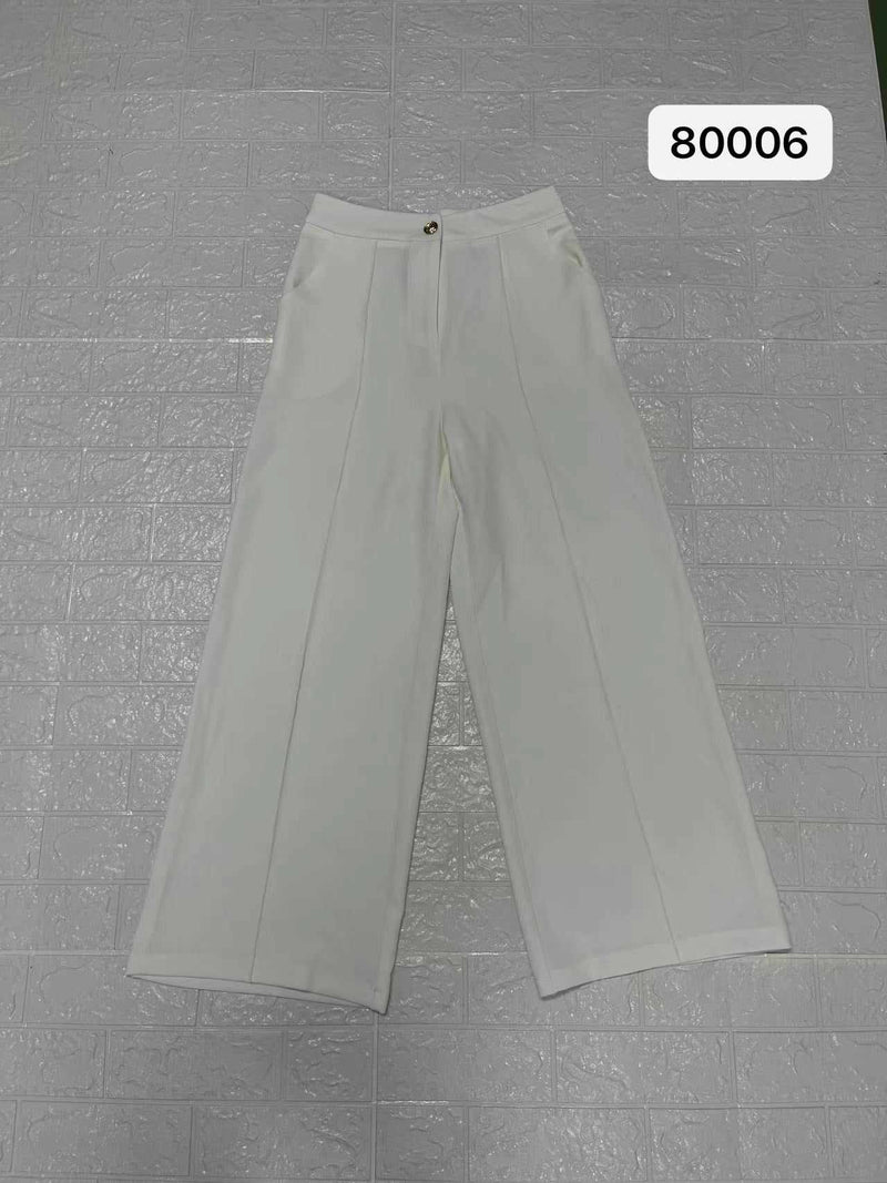Lorraine High Waist Tailored Pants in Crisp White