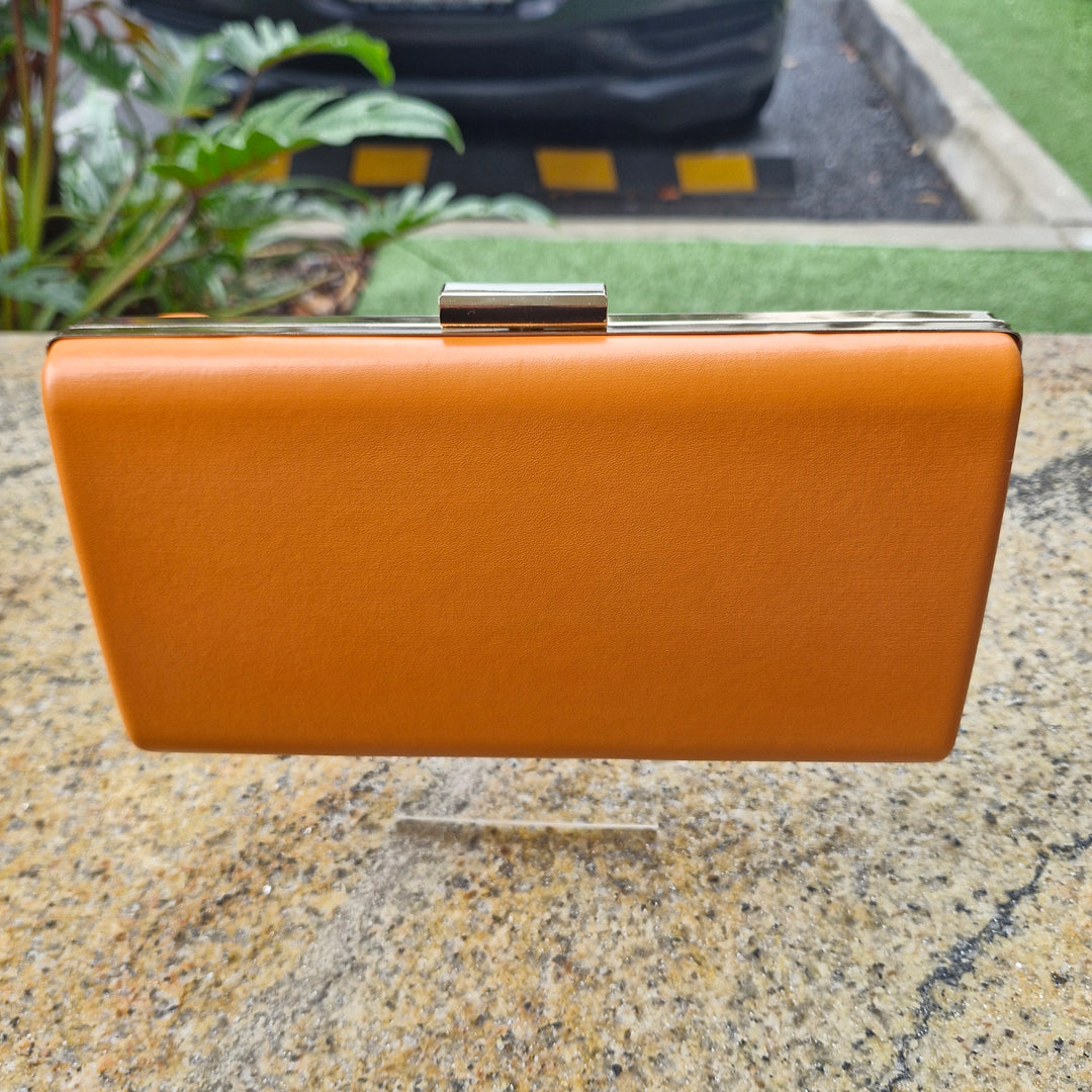 R7 Structured Orange Clutch 577
