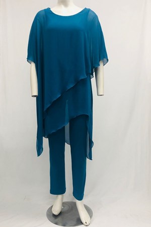 Four Girlz Tilly Chiffon Jumpsuit in Teal