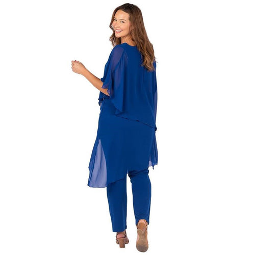 Four Girlz Tilly Chiffon Jumpsuit in Royal