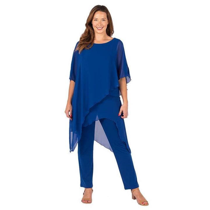 Four Girlz Tilly Chiffon Jumpsuit in Royal