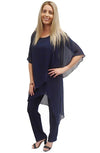 Four Girlz Tilly Chiffon Jumpsuit in Navy