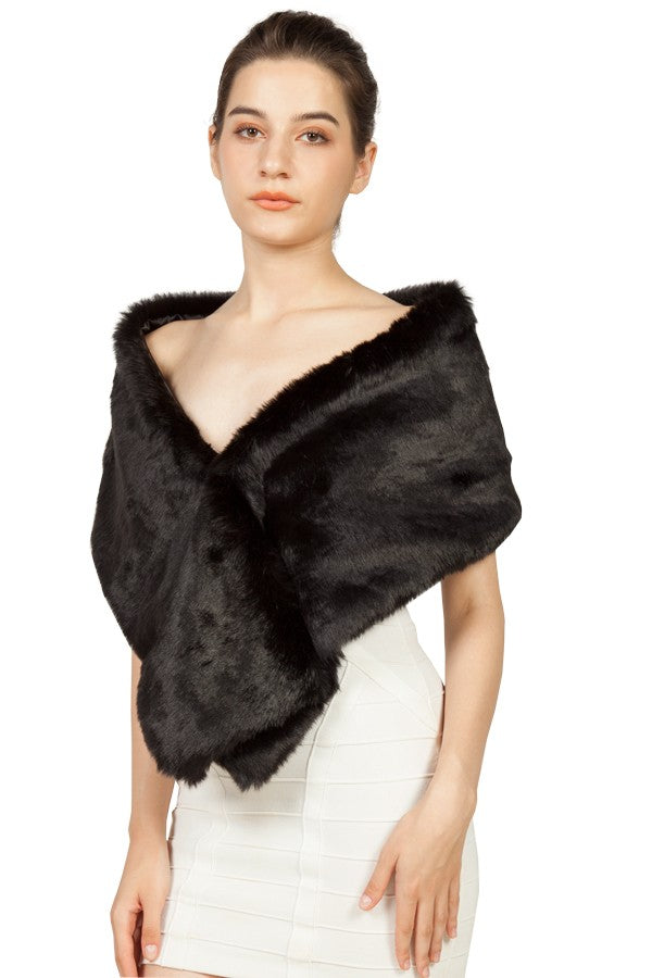 Miss Anne Faux Fur Wrap available in mulitple colours Heavier weight