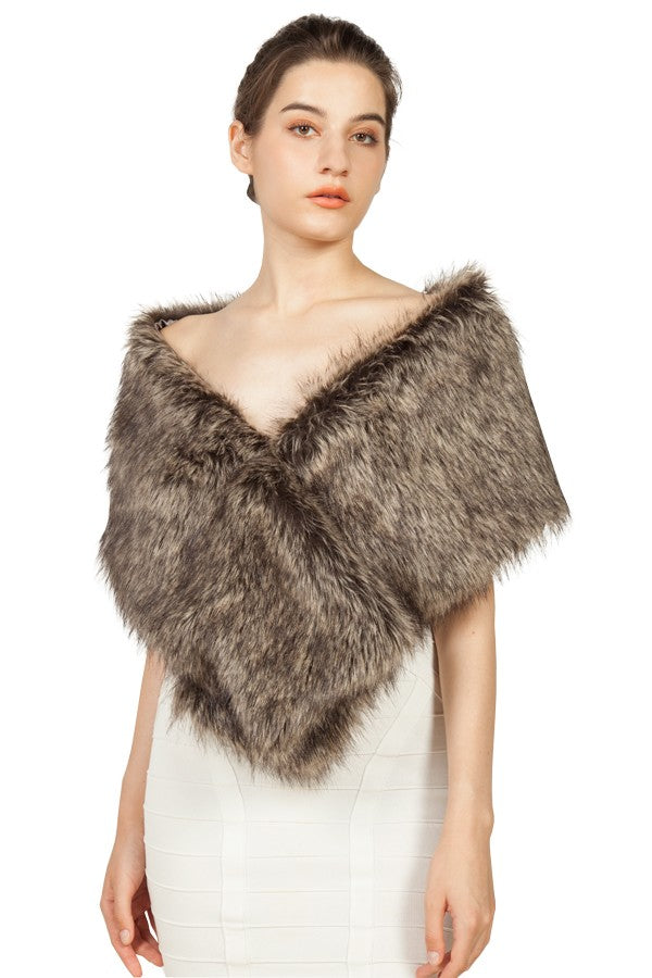 Miss Anne Faux Fur Wrap available in mulitple colours Heavier weight