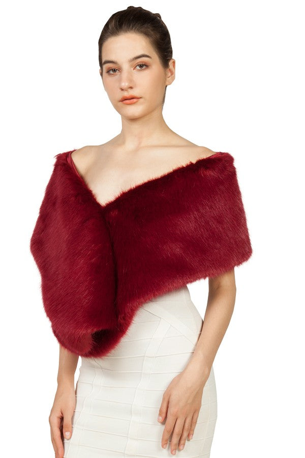 Miss Anne Faux Fur Wrap available in mulitple colours