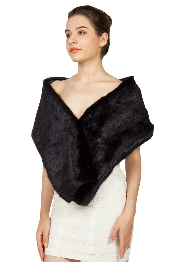 Miss Anne Faux Fur Wrap available in mulitple colours Heavier weight