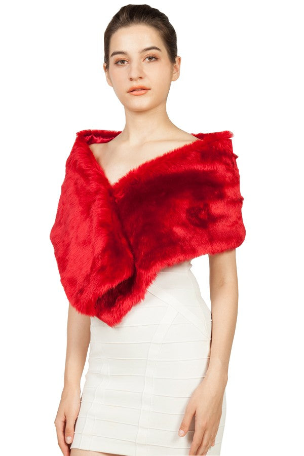 Miss Anne Faux Fur Wrap available in mulitple colours Heavier weight