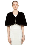 Miss Anne Faux Fur Cape in Black, White or Blush Pink