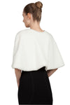 Miss Anne Faux Fur Cape in Black, White or Blush Pink