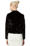Miss Anne Faux Fur Long Sleeve Bolero in Navy or Black