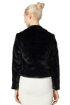 Miss Anne Faux Fur Long Sleeve Bolero in Navy or Black